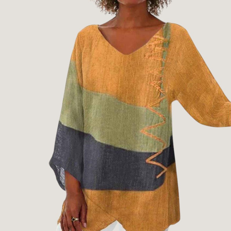 Kvinno Blus Flödig Modern Design 3