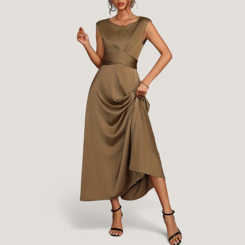 Kvinnors Aftonklänning Satin Utan Ärmar 2