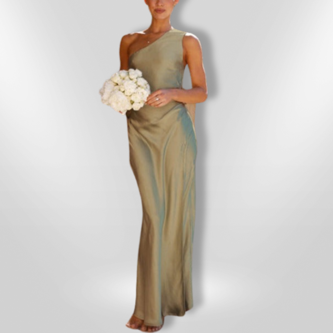 Kvinnors Asymmetrisk Klänning med Ficka Polyester Elastan 4