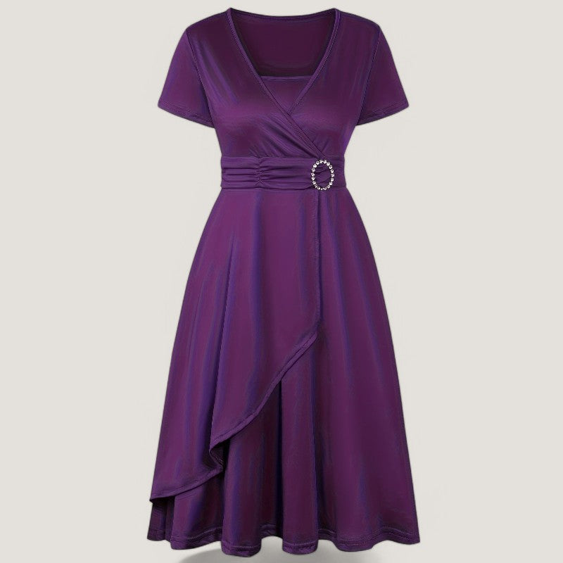 Kvinnors Asymmetrisk Klänning med Strass 1