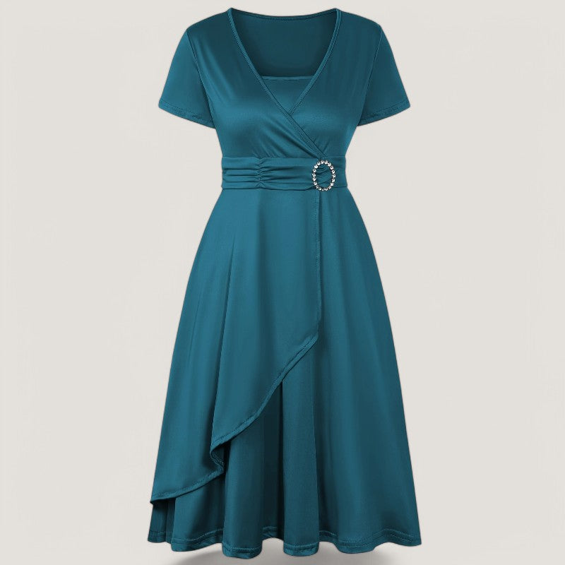 Kvinnors Asymmetrisk Klänning med Strass 10