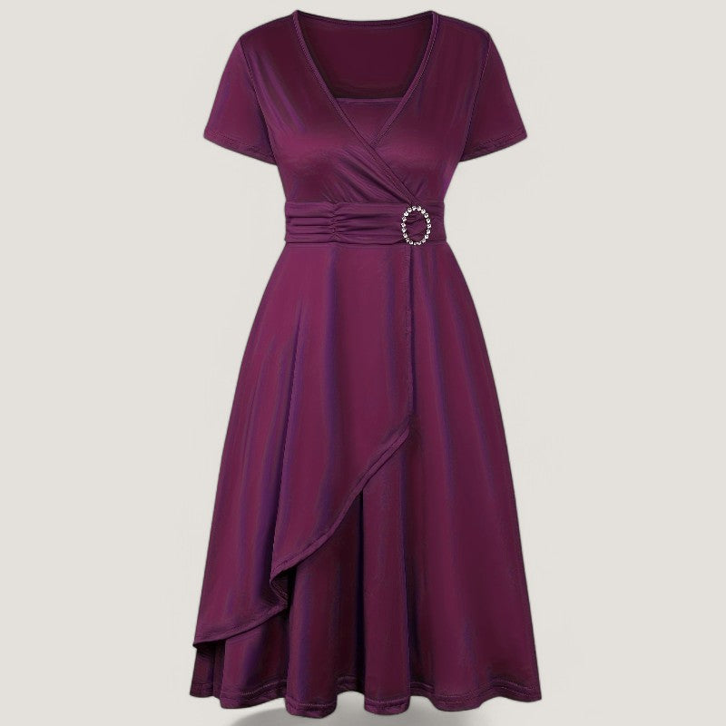 Kvinnors Asymmetrisk Klänning med Strass 4