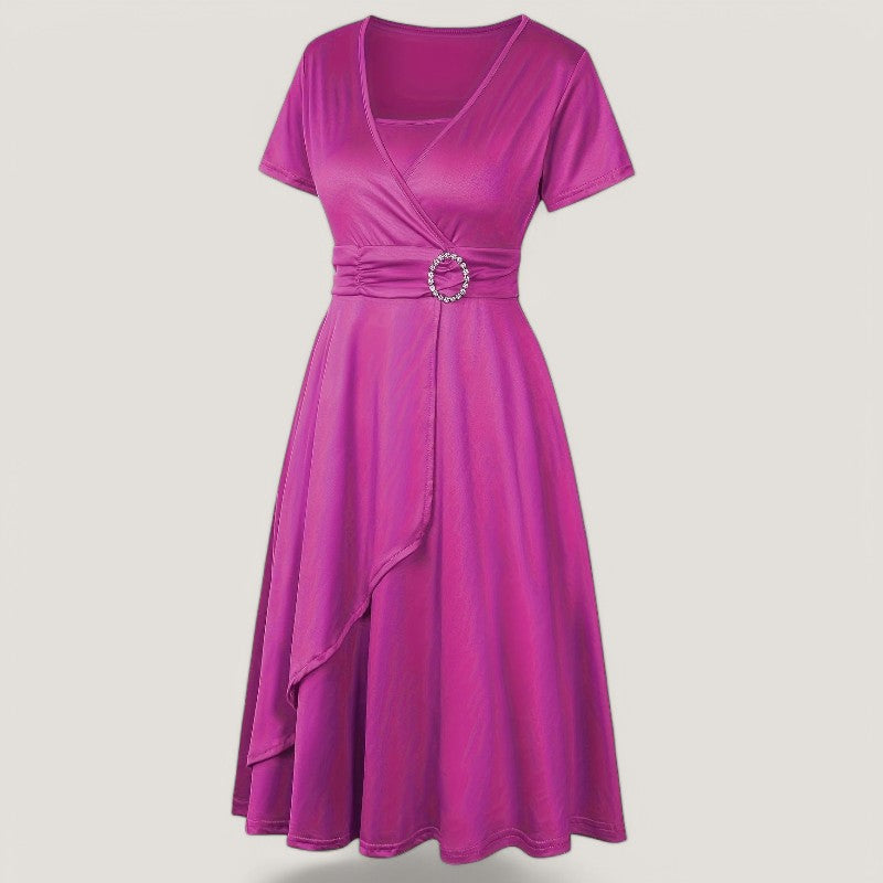 Kvinnors Asymmetrisk Klänning med Strass 7