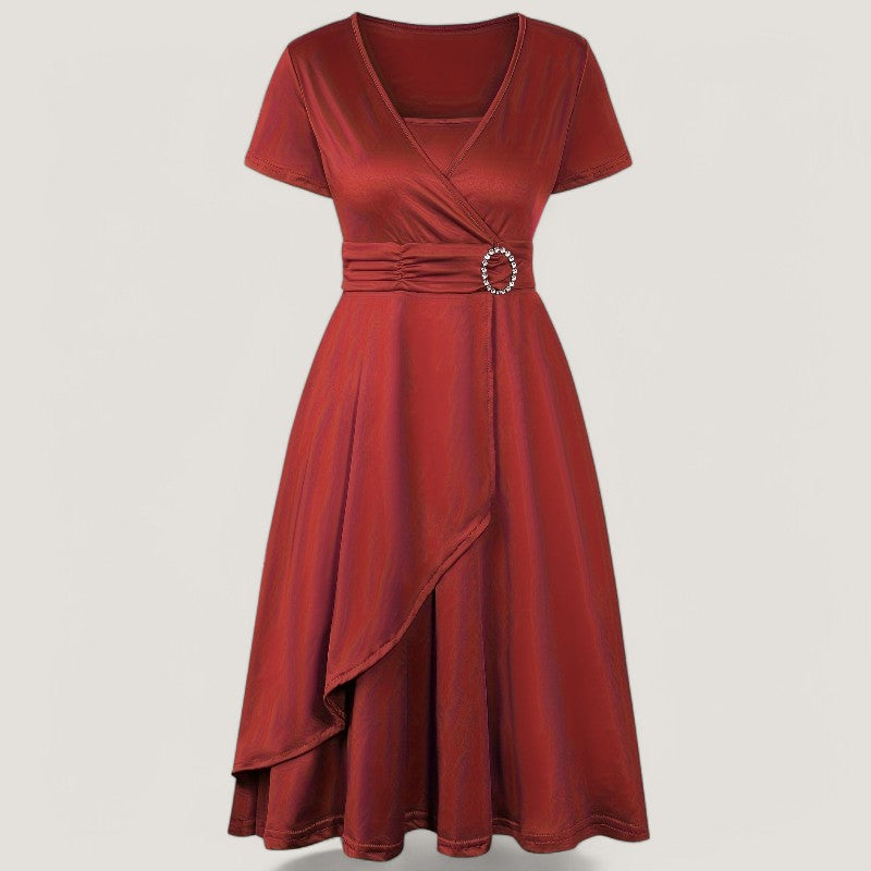 Kvinnors Asymmetrisk Klänning med Strass 8