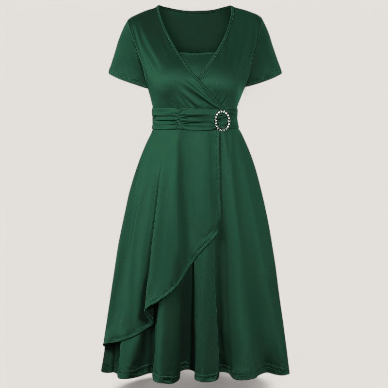 Kvinnors Asymmetrisk Klänning med Strass 9