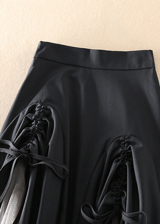 Kvinnors Asymmetrisk Tyllkjol med Dragsko för Vår och Sommar 2