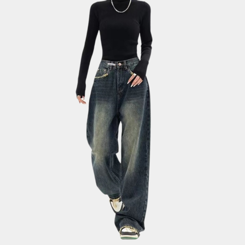 Kvinnors Baggy Jeans Boyfriend Fit 3