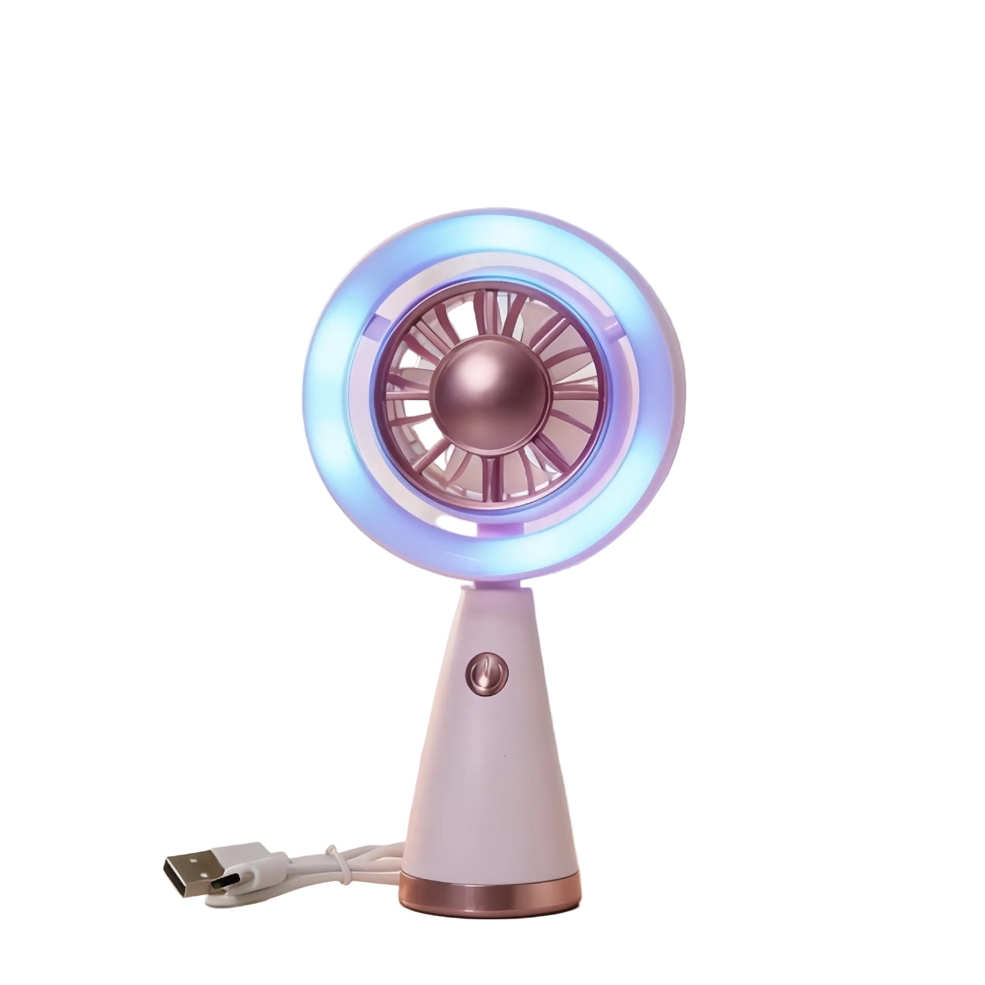 Kvinnors Bärbar Handfläkt Med RGB-Belysning 5