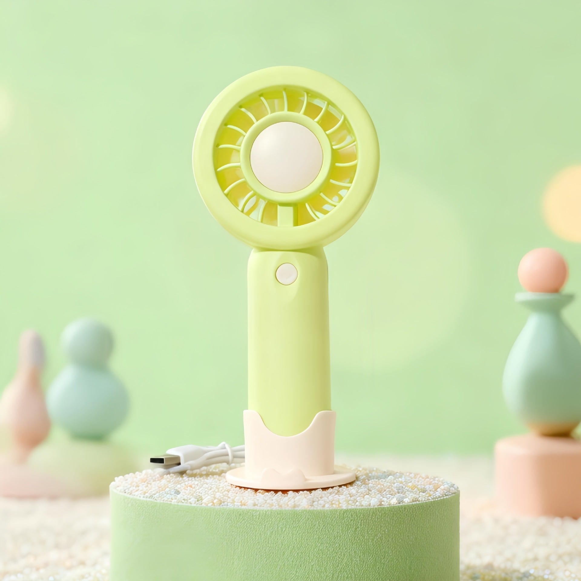 Kvinnors Bärbar USB-Fläkt Kompakt Design 5