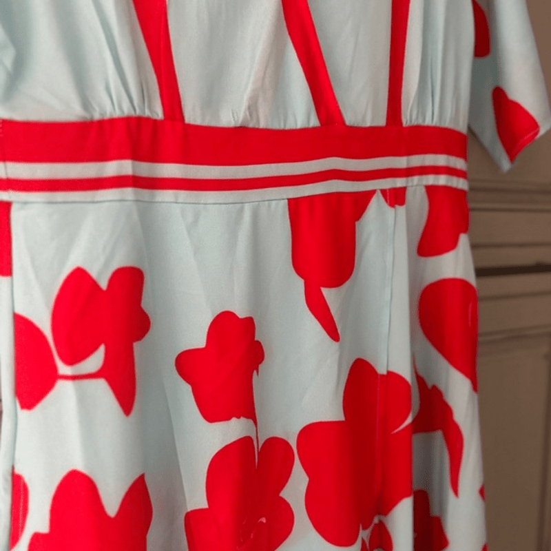 Kvinnors Blommig Klänning Ployester Flytande Design 2