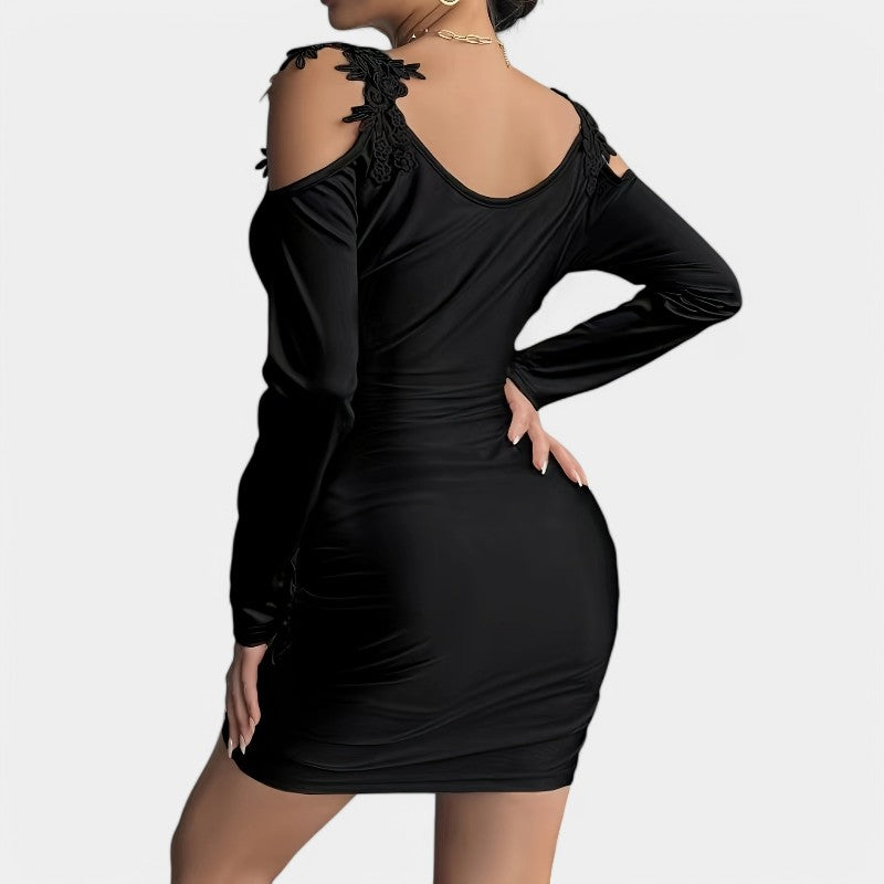 Kvinnors Bodycon Klänning Långa Ärmar Polyester 8