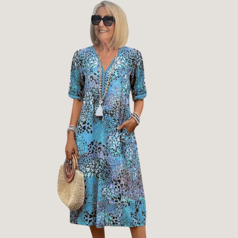 Kvinnors Bohémisk Klänning Lätt Flöde 2