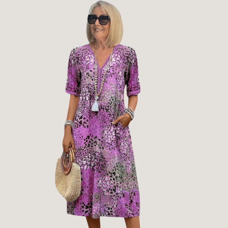 Kvinnors Bohémisk Klänning Lätt Flöde 5