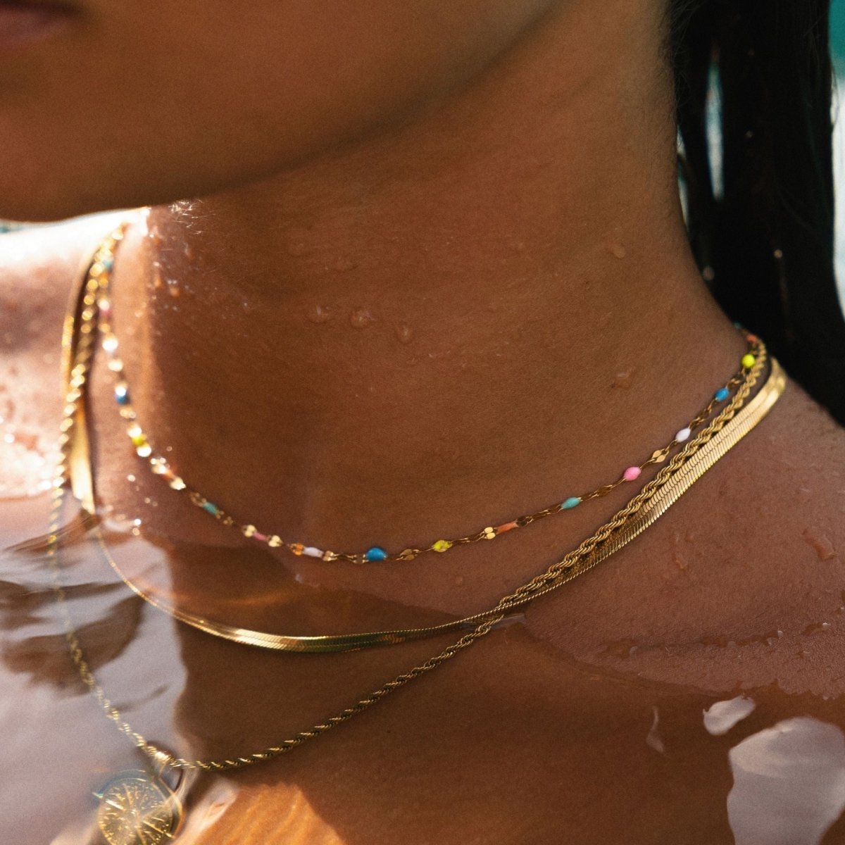 Kvinnors Choker Halsband Flerfärgad Design 2