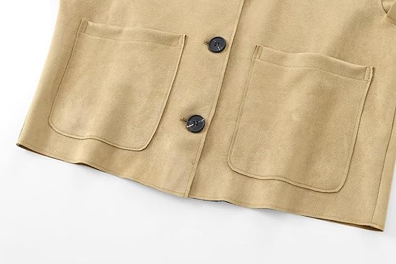 Kvinnors Cropped Blazer Jacka Skräddarsydd Med Långa Ärmar 5