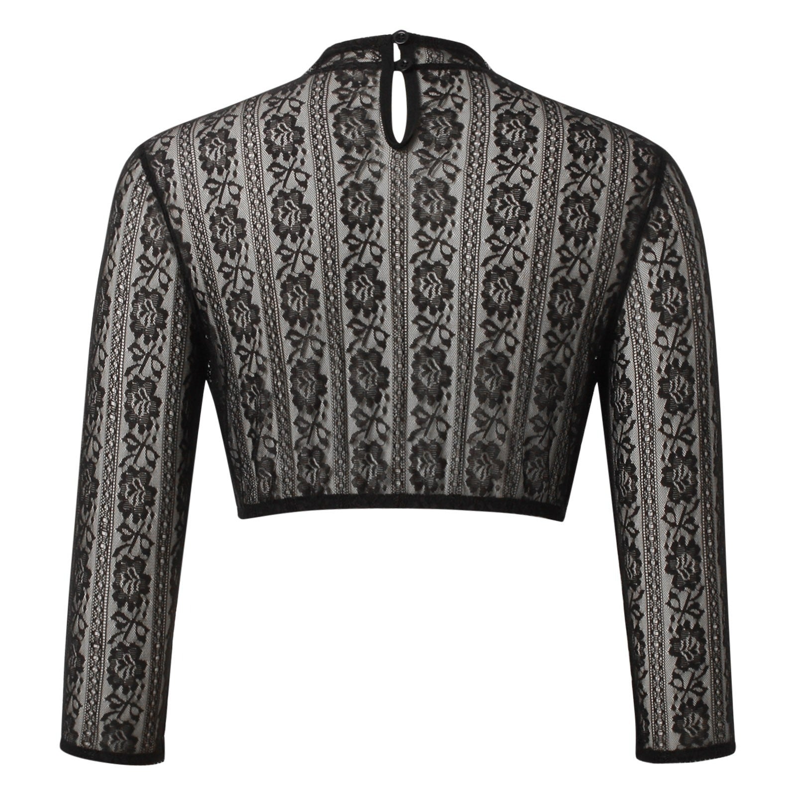 Kvinnors Dirndlblus med Spetsdetaljer Kort Ärmar Traditionell Stil 3