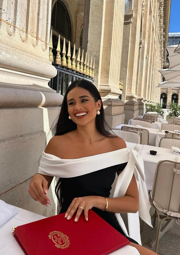 Kvinnors Elegant Klänning Bandage Med En Axel 4