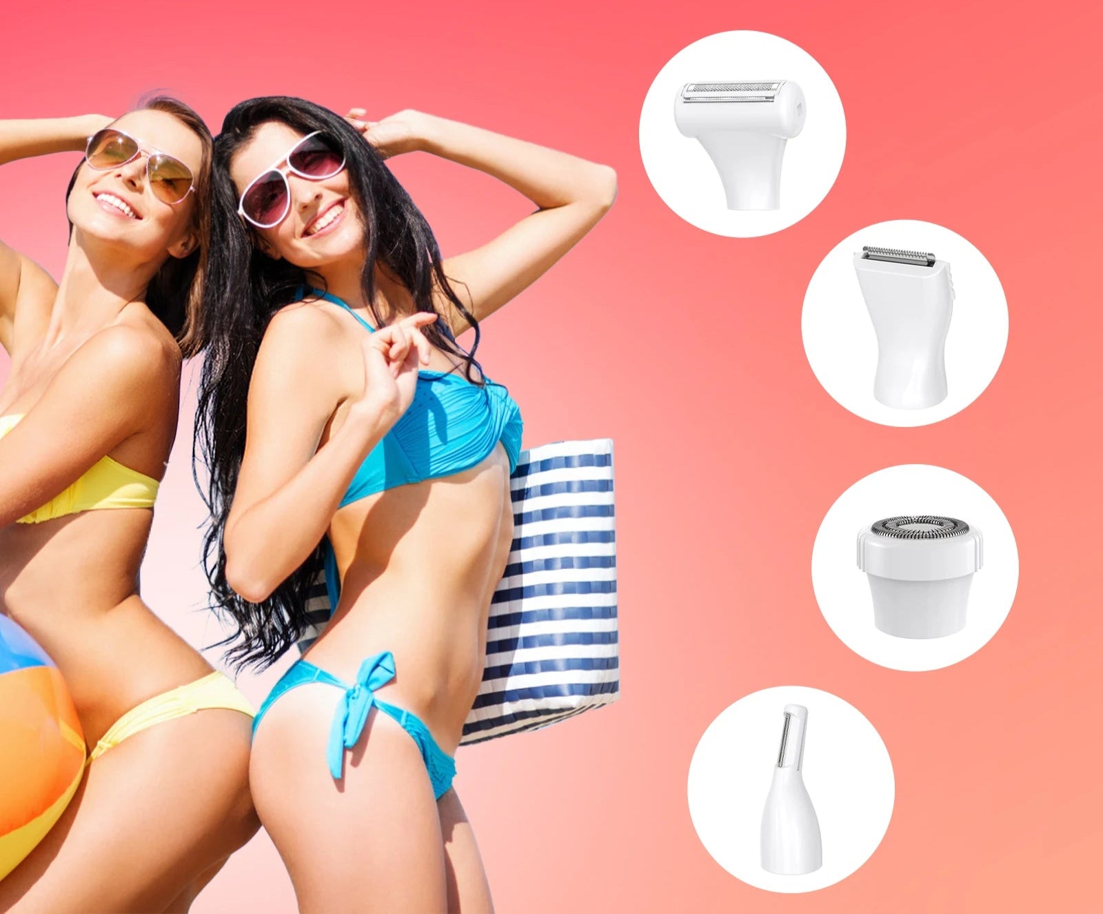 Kvinnors Elektrisk Trimmer Kit Multifunktionell Vattentålig 1