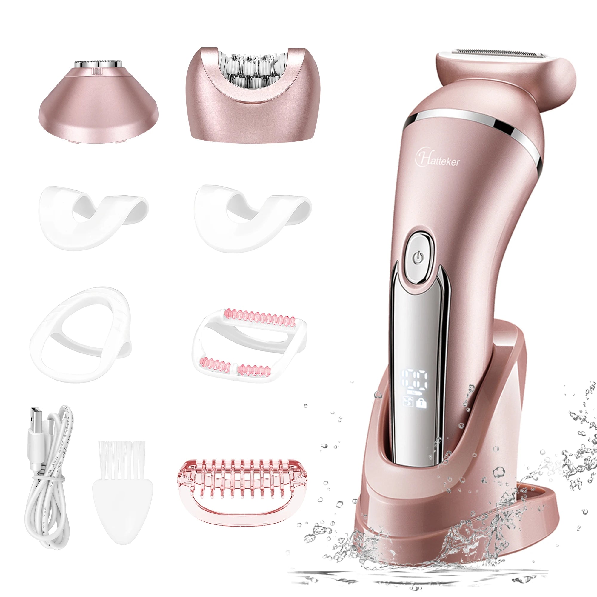 Kvinnors Elektriska Epilator 3-i-1 för Ben, Armar och Bikinilinje 0
