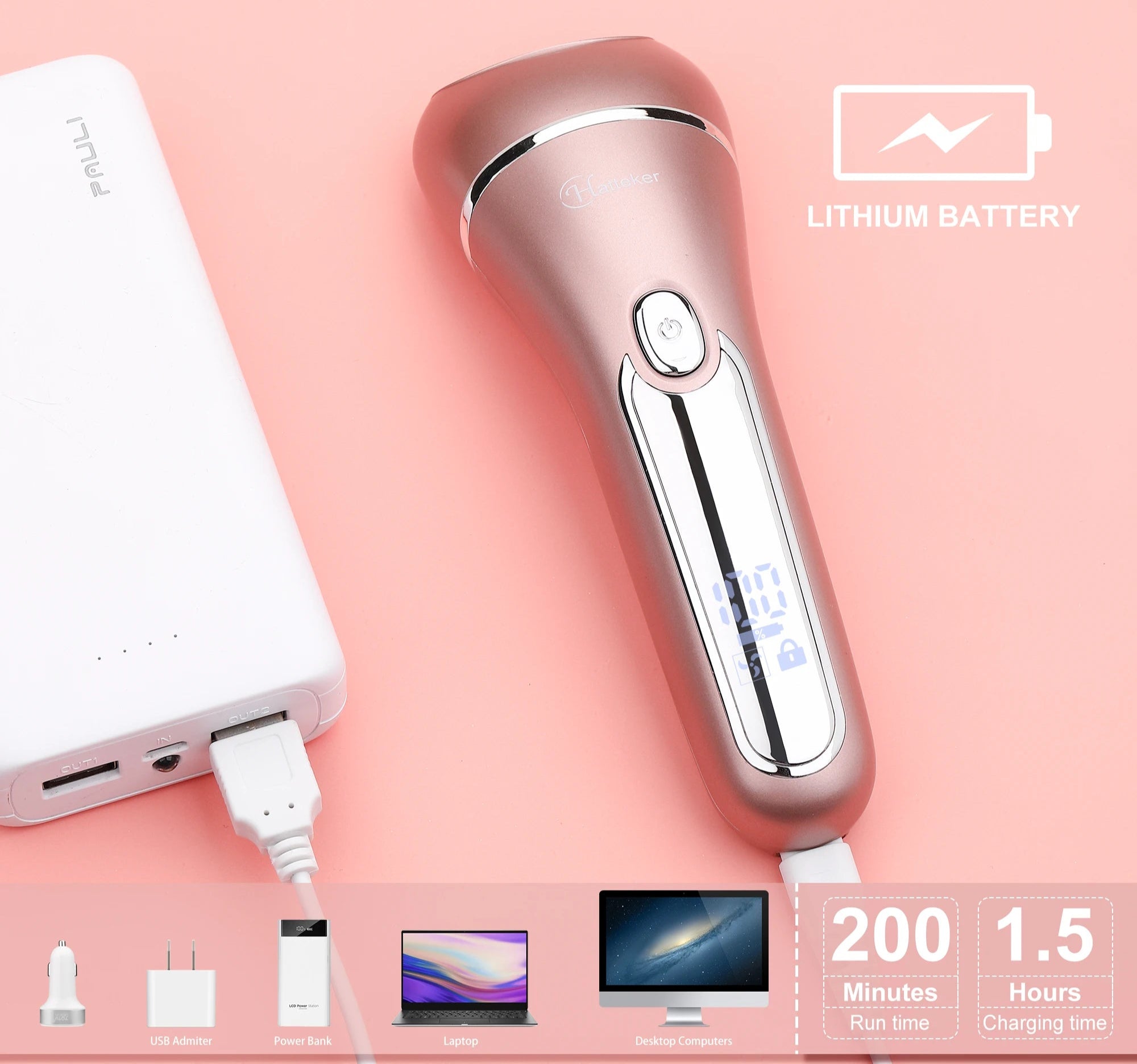 Kvinnors Elektriska Epilator 3-i-1 för Ben, Armar och Bikinilinje 4