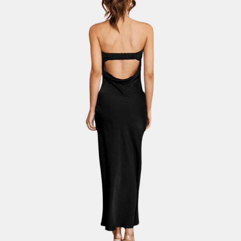 Kvinnors Flödande Klänning Satin Polyester 1