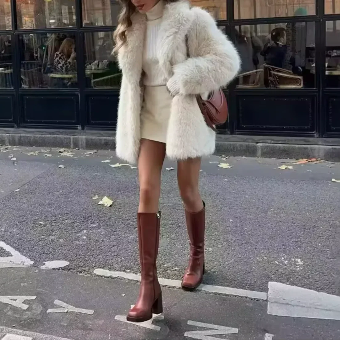 Kvinnors Fuskpälsjacka Chic 2