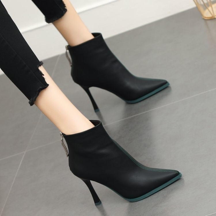 Kvinnors Hälskor med Spetsig Bakre Dragkedja 1