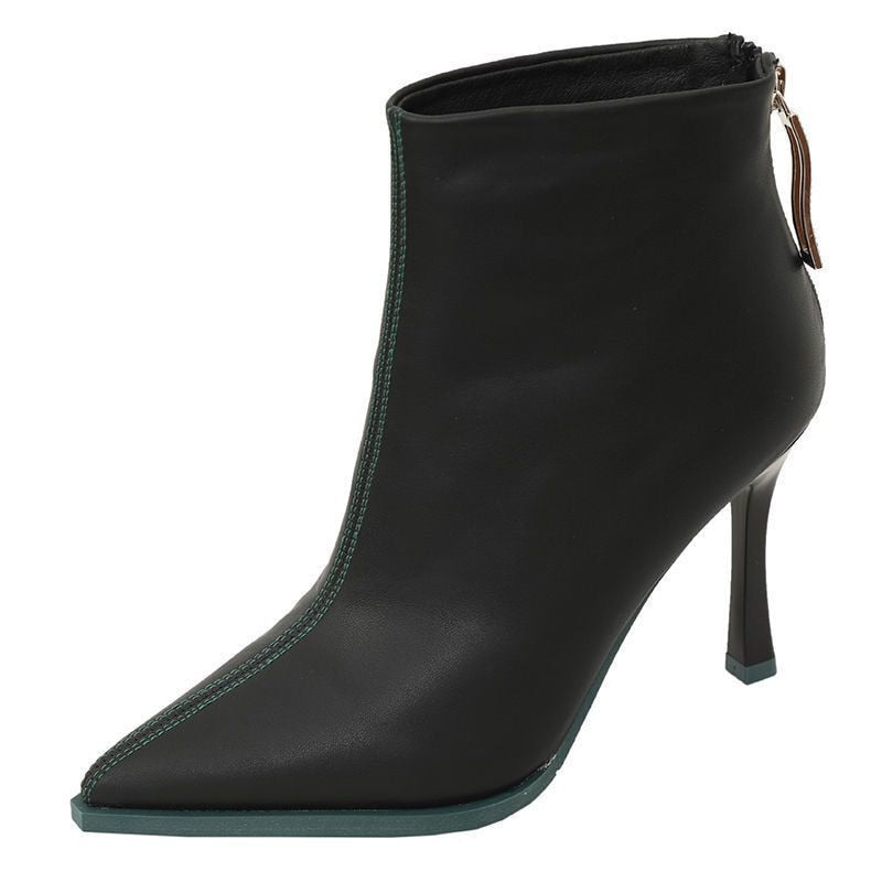 Kvinnors Hälskor med Spetsig Bakre Dragkedja 4