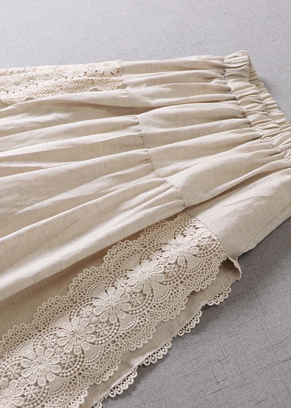 Kvinnors Höstkjol med Ihåliga Detaljer Patchwork 1