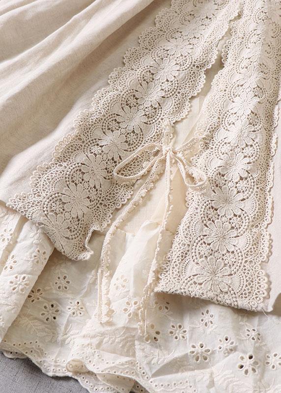 Kvinnors Höstkjol med Ihåliga Detaljer Patchwork 2