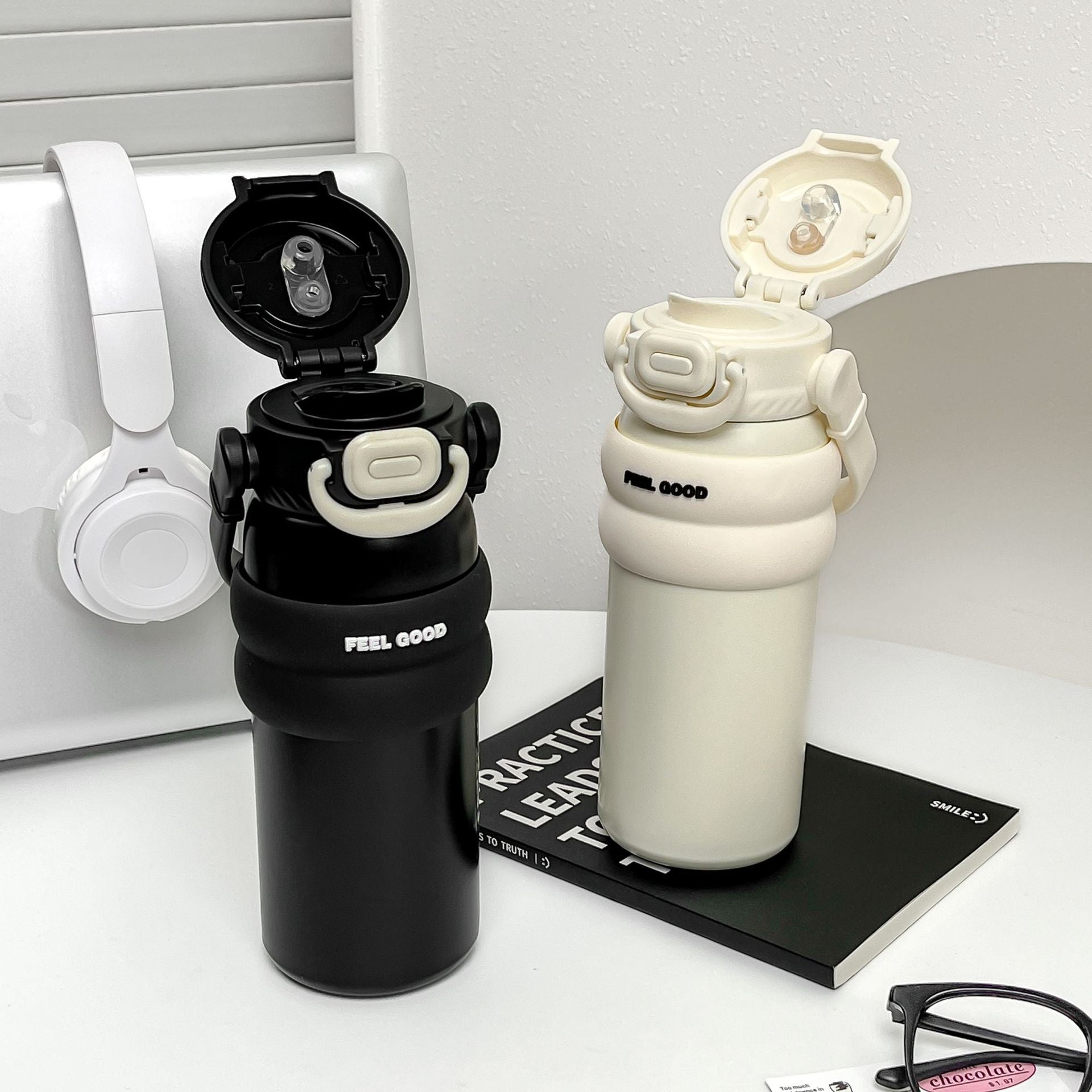 Kvinnors Isolerad Vattenflaska Med Ergonomiskt Handtag Modern Design 2
