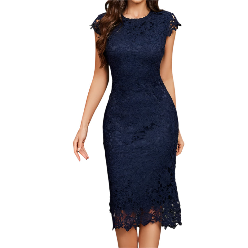 Kvinnors Klänning i Spets Utan Ärmar 0