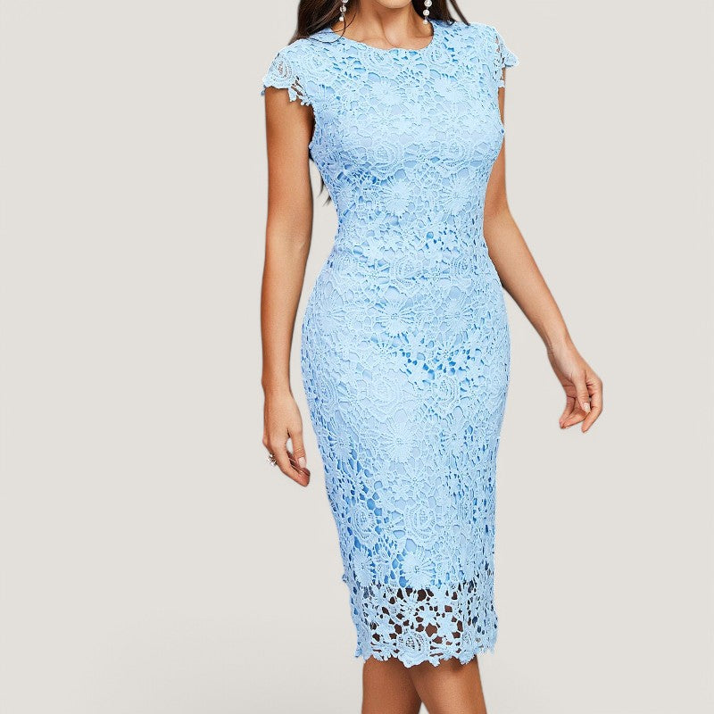 Kvinnors Klänning i Spets Utan Ärmar 3