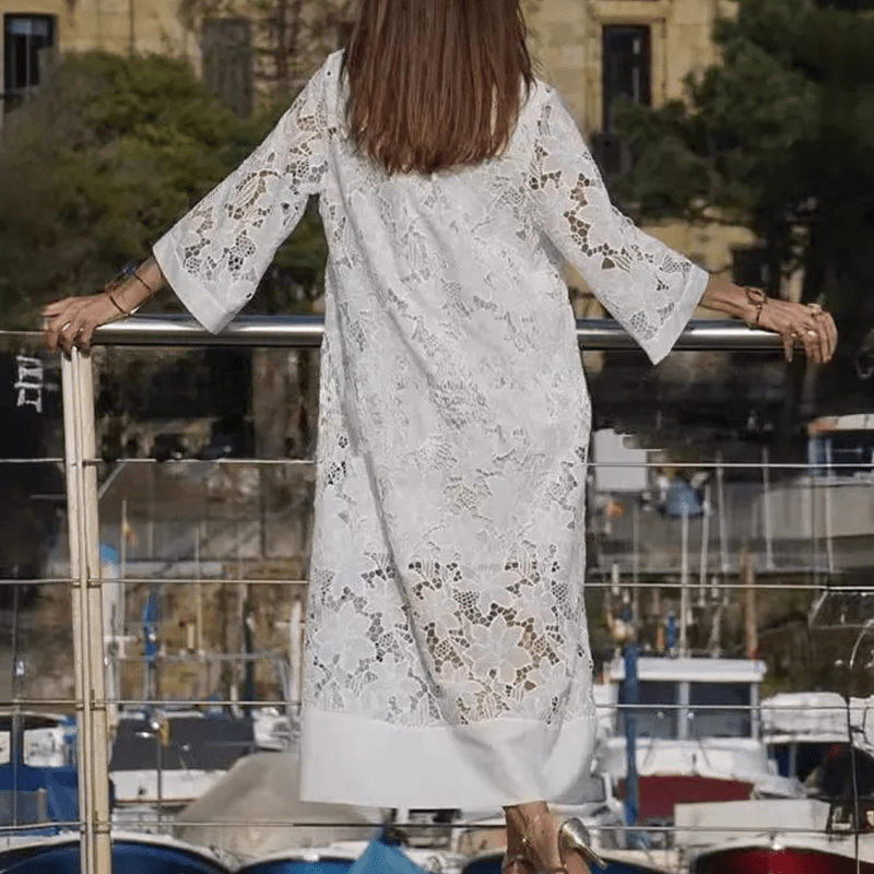 Kvinnors Klänning i Spets med Graciös Silhuett 5