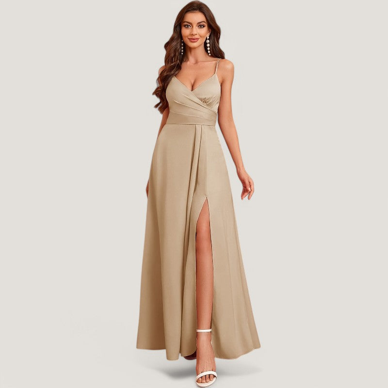 Kvinnors Lång Klänning Bardot Dekolleté Polyester 4