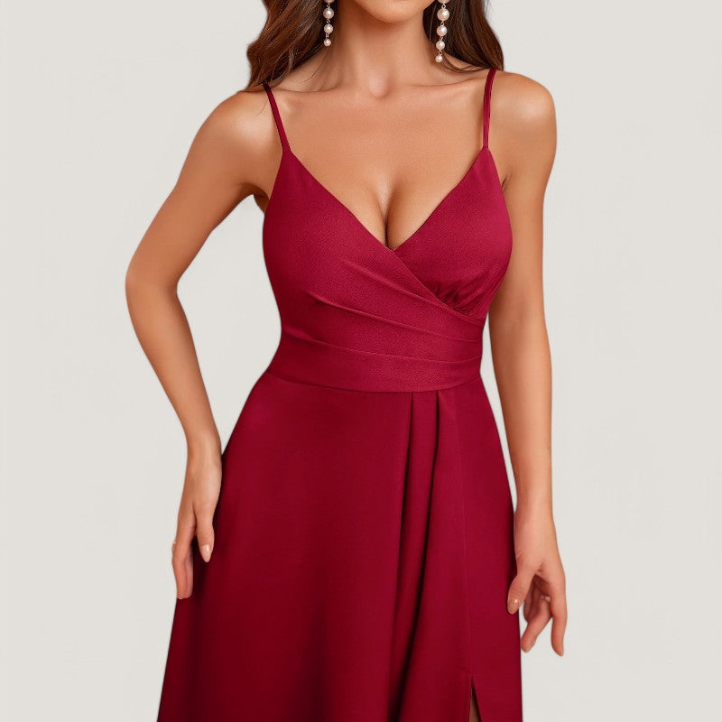 Kvinnors Lång Klänning Bardot Dekolleté Polyester 6