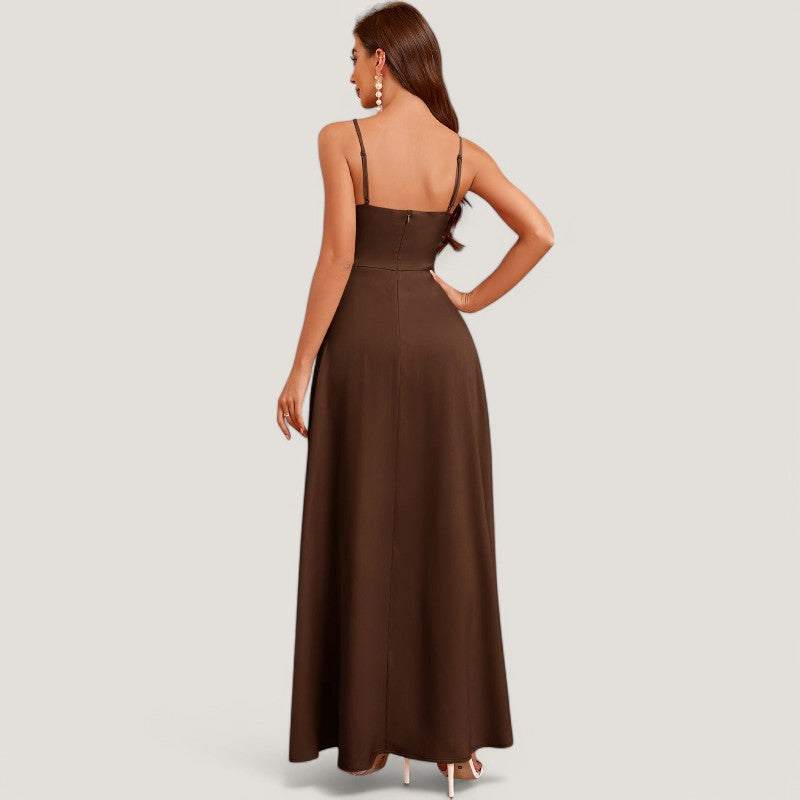 Kvinnors Lång Klänning Bardot Dekolleté Polyester 7