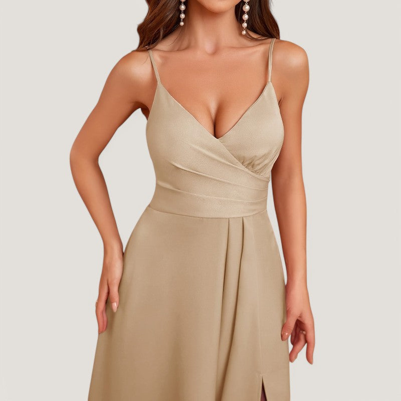 Kvinnors Lång Klänning Bardot Dekolleté Polyester 8