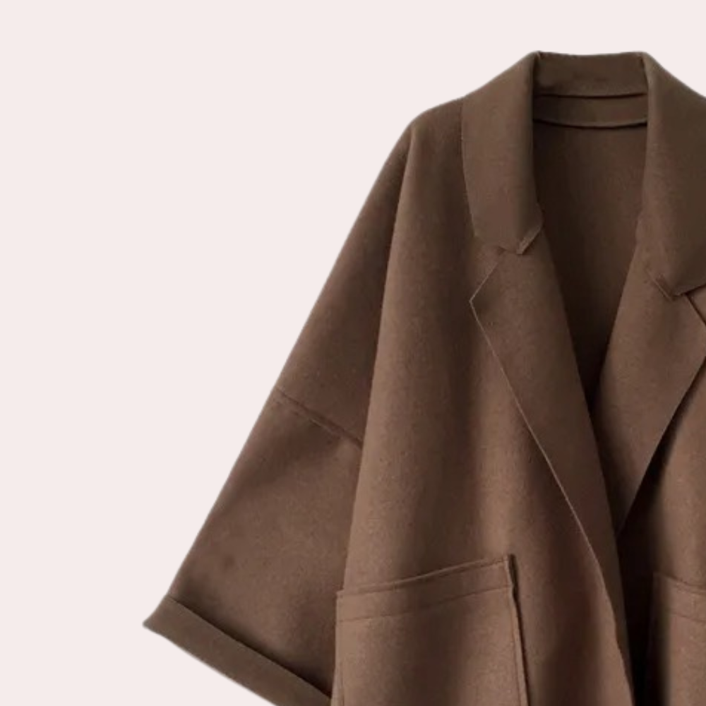 Kvinnors Lång Trenchcoat med Vintage Stil 4