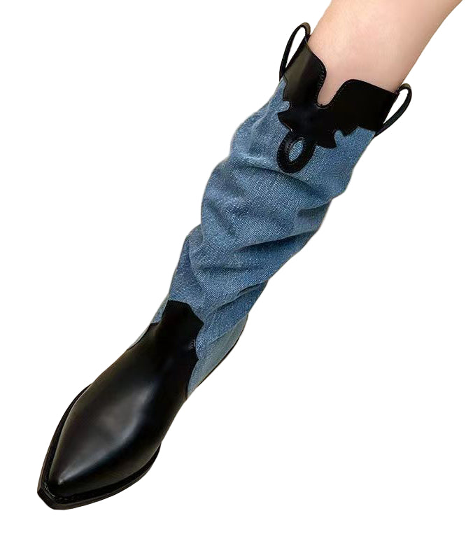 Kvinnors Långa Stövlar Chunky Stil 0