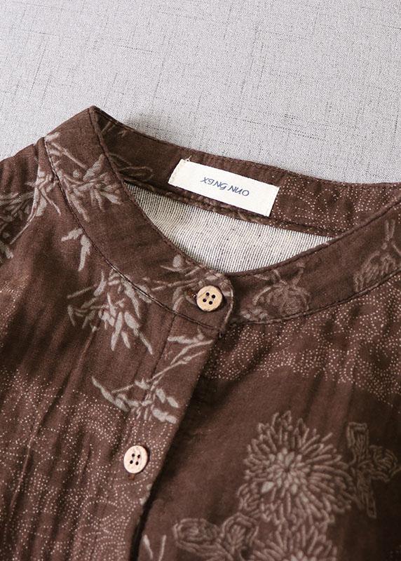 Kvinnors Långärmad Klänning med Fickor och Hösttryck 1