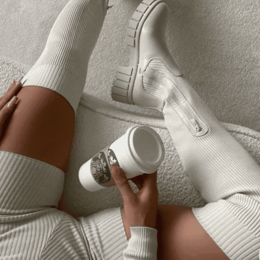 Kvinnors Lårhöga Stövlar Trendig Design 3