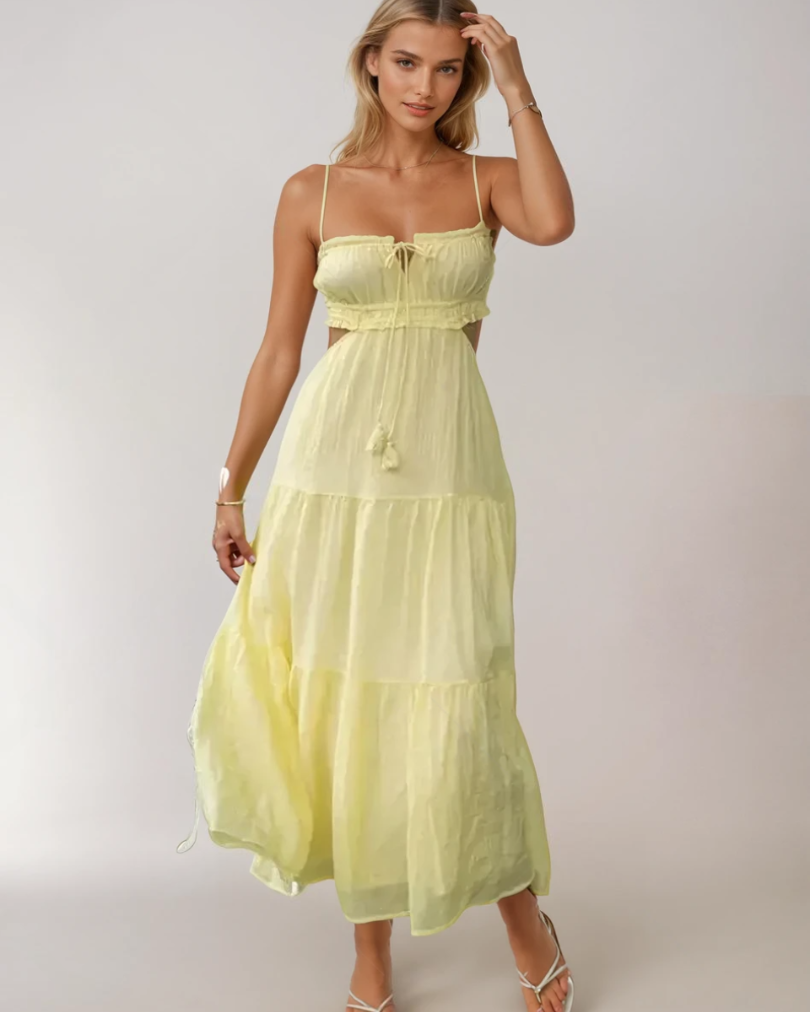 Kvinnors Maxi Klänning Boho Chic Utsvängd 4