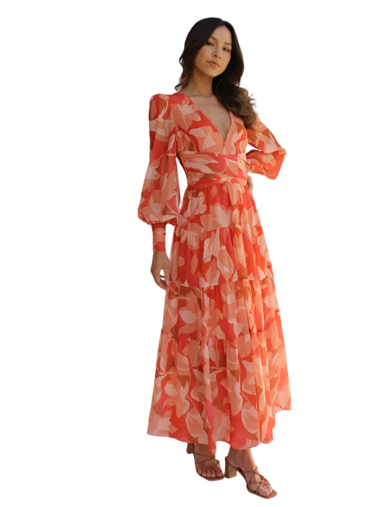 Kvinnors Maxi Klänning Flödande Chiffon 0