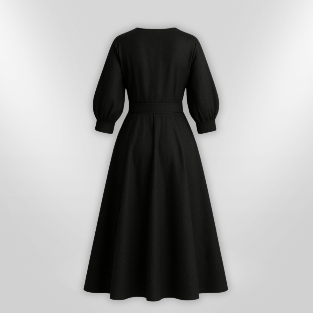 Kvinnors Maxi Klänning Flödande Mjuk Tyg 4