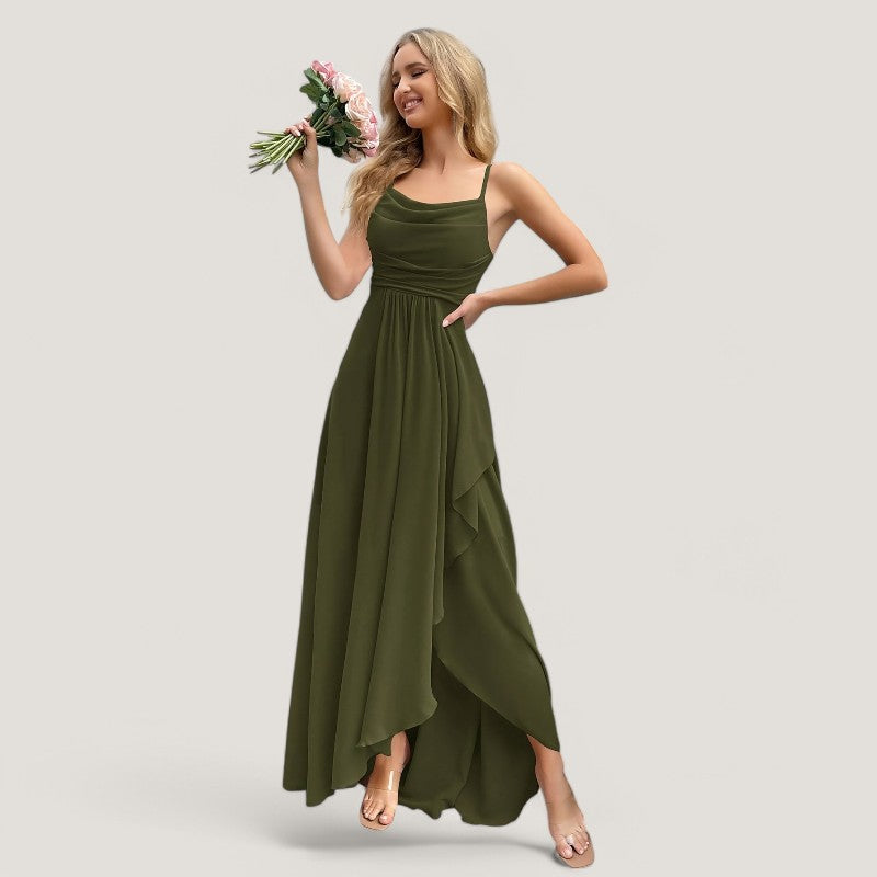 Kvinnors Maxiklänning Chiffon Passform och Flare 3