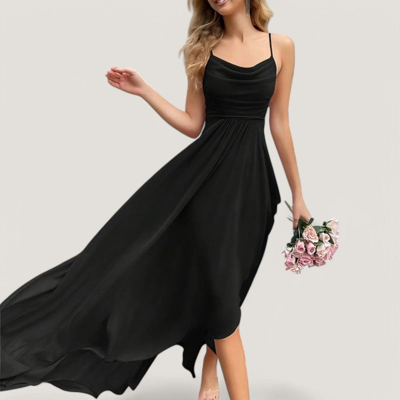 Kvinnors Maxiklänning Chiffon Passform och Flare 7