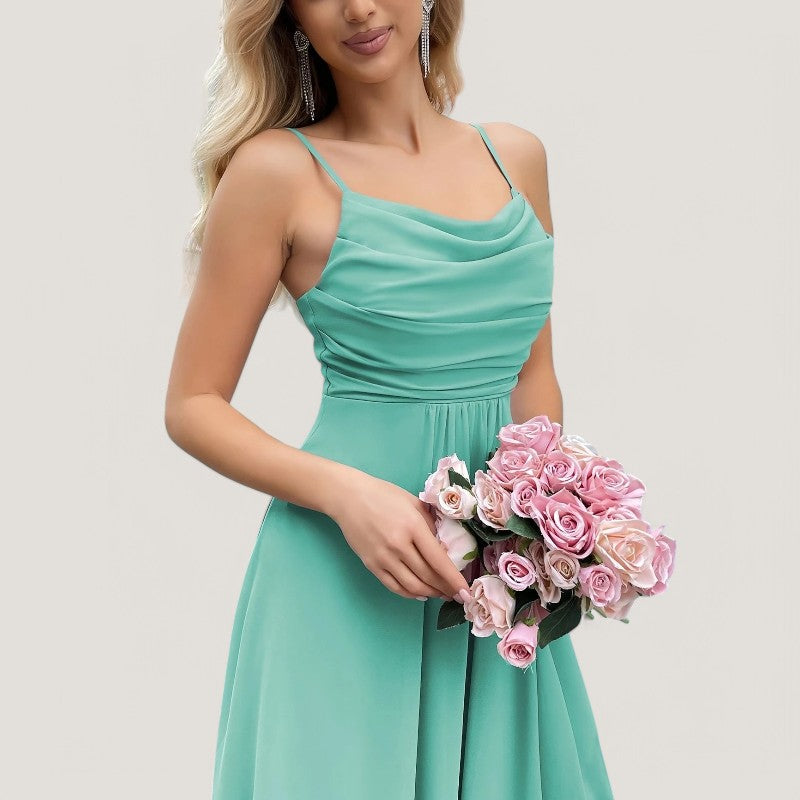 Kvinnors Maxiklänning Chiffon Passform och Flare 8