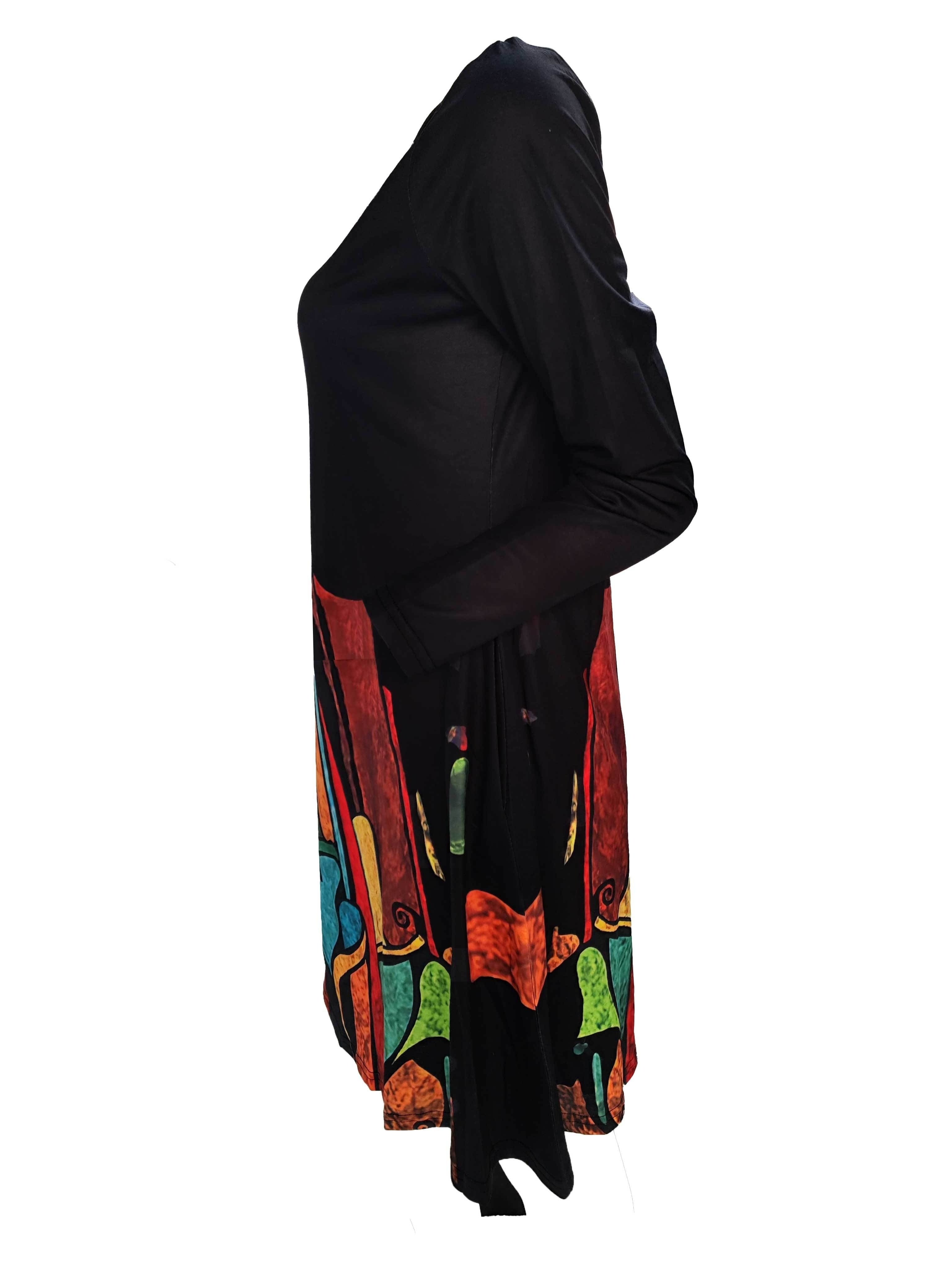 Kvinnors Midi Klänning Flödande Design 2