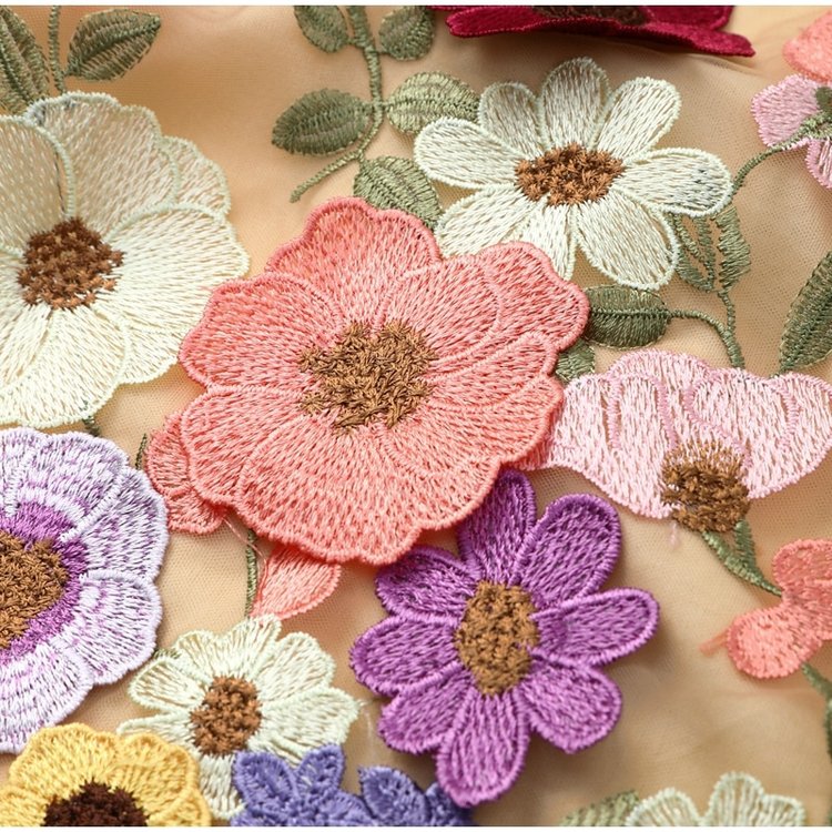 Kvinnors Midi Klänning med Blommiga Detaljer 2